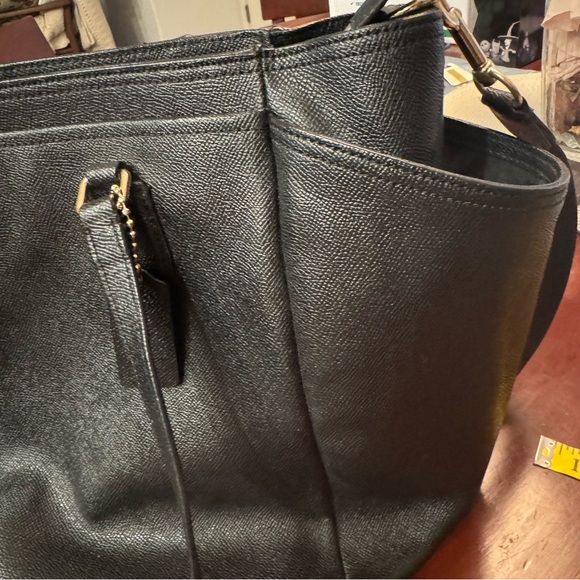 Coach Black Leather Baby Diaper Bag - Picture 9 of 16